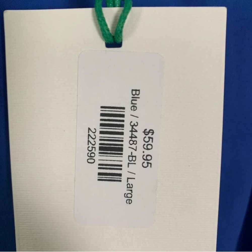 NWT VOY Blue Embellished Puff Sleeve Poplin Top - Size Large - Picture 7 of 8